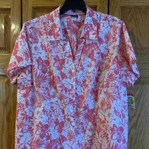 Basic Editions Women tropical blouse  2X NWT